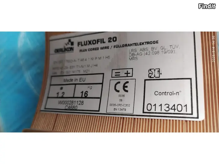 Säljes Migtråd Flusstråd Oerlikon Fluxofil 20 1,2 och 1,6 mm