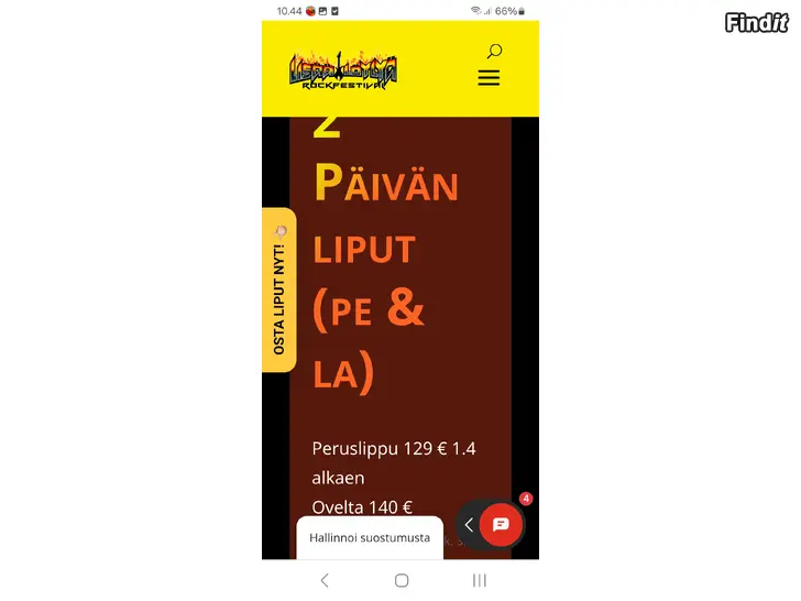 Myydään Lisää löylyä 2pv festarilippu 90