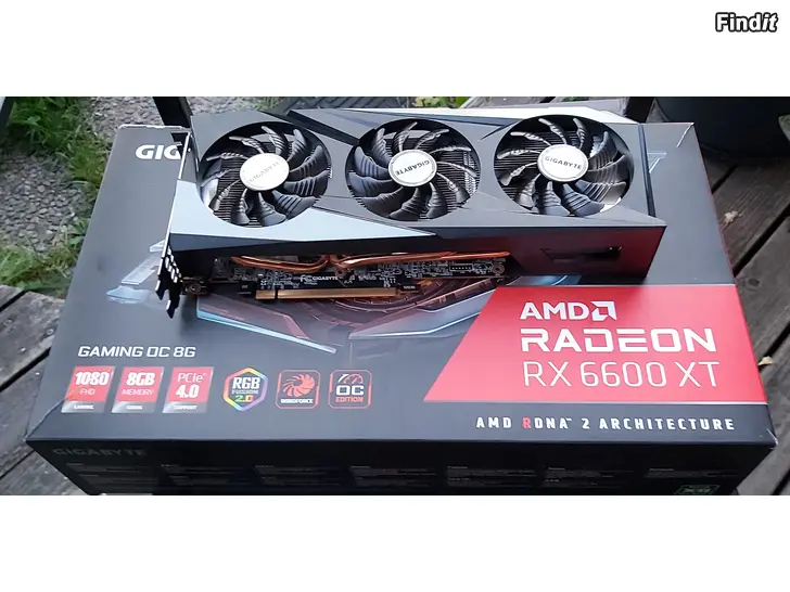 Myydään Gigabyte Radeon RX 6600 XT GAMING OC 8G näytönohjain