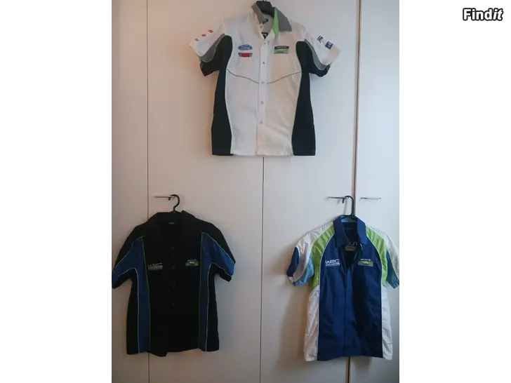 Myydään 3kpl S koon wrc Neste Oil rally finland kauluspaidat
