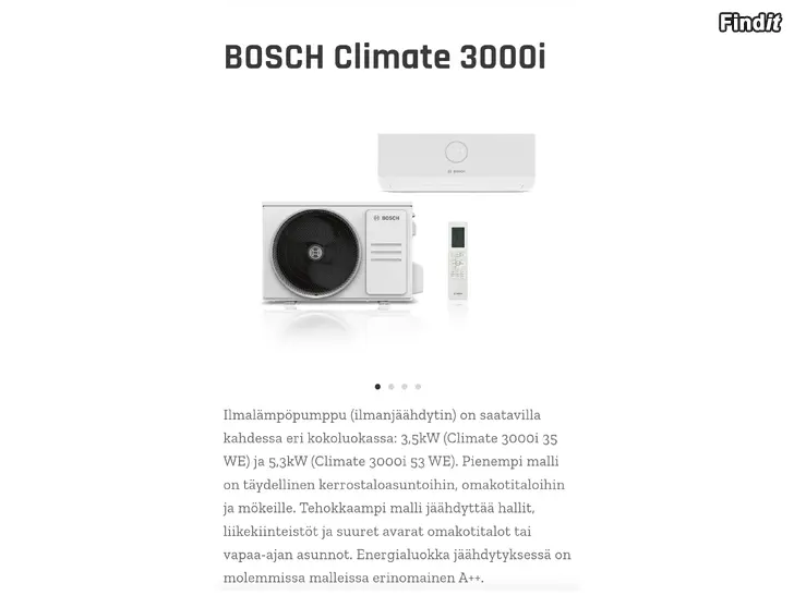 Säljes Splitterny Bosch kylande luftvärmepump