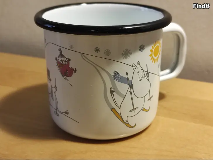 Myydään Muurla Muumi emalimuki. Uusi. 3,7dl