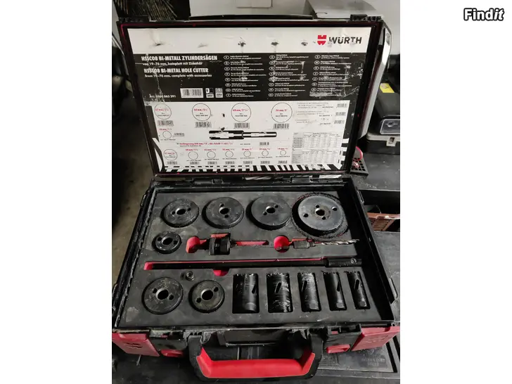 Myydään Wurth reikäpora setti