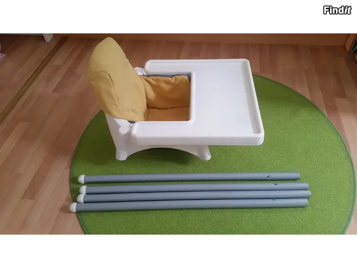 Myydään Ikea Antilop syöttötuoli ja tarjotin valkoinen -hinta 22e
