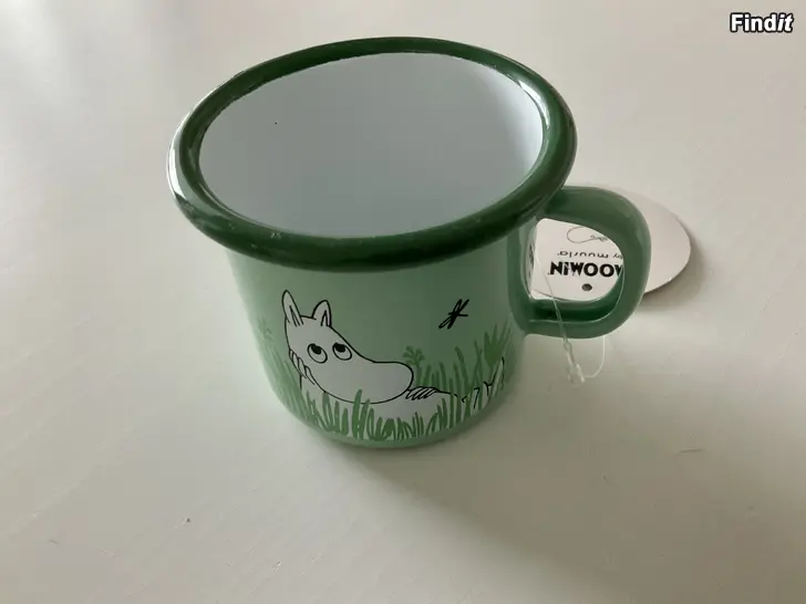 Myydään Muumi emalimuki Pojat 2,5dl Muurla, uusi