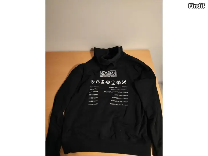 Myydään Kuumaa bändin huppari kiertue