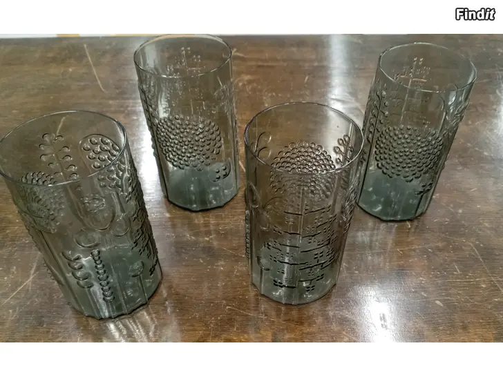 Myydään Nuutajärvi Flora lasit 4kpl