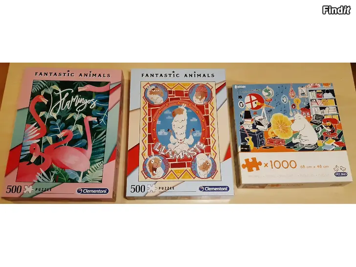 Myydään Palapelejä 3 eri pakkausta