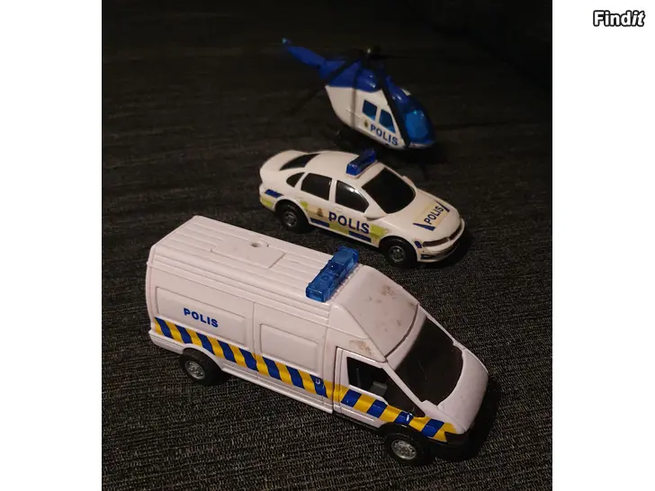 Säljes 2 polisbilar och 1 polishelikopter
