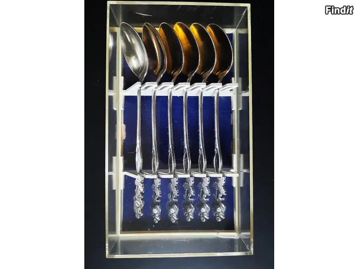 Myydään Auran Ruusu Kahviluskat 6Kpl Alpakka