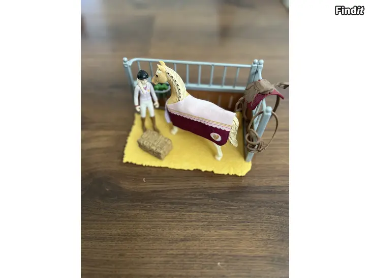 Säljes Schleich mini stall med häst