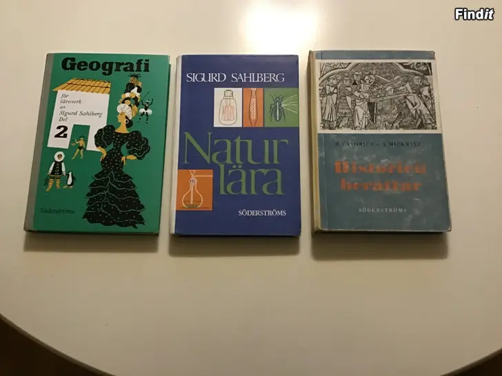Säljes 3 st Skolböcker från 1960 talet, inbundna i Ok skick