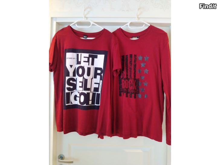Säljes Röd blus och t-shirt samt shorts storlek M