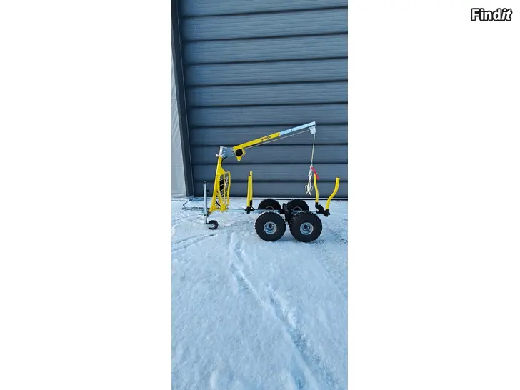 Säljes ATV Skogsvagn med lyftbom + elvinsch DIERKT PÅ LAGER