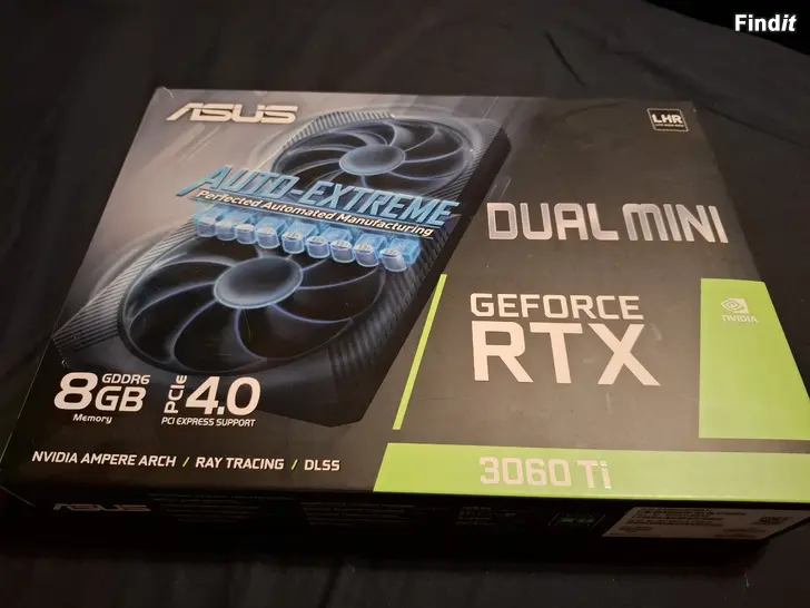 Säljes Grafikkort Asus Geforce RTX 3060 Ti Dual Mini 8 GB