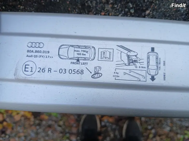Myydään Audi Q5 kattotelineet