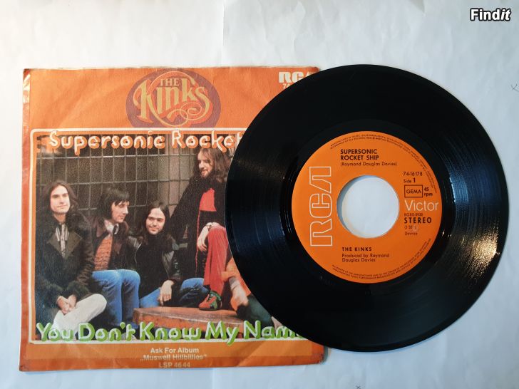 Säljes The Kinks, Supersonic rocket ship. Vinyl Singel