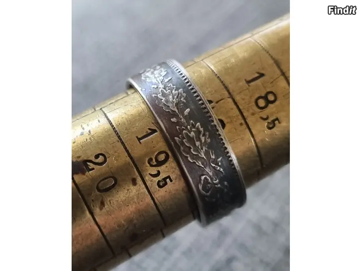 Myydään 1907 Hopea markka sormus / riipus