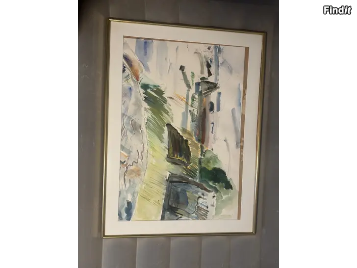 Myydään Alkuperäinen maalaus Carl Wargh 1980  signeerattu akvarelli