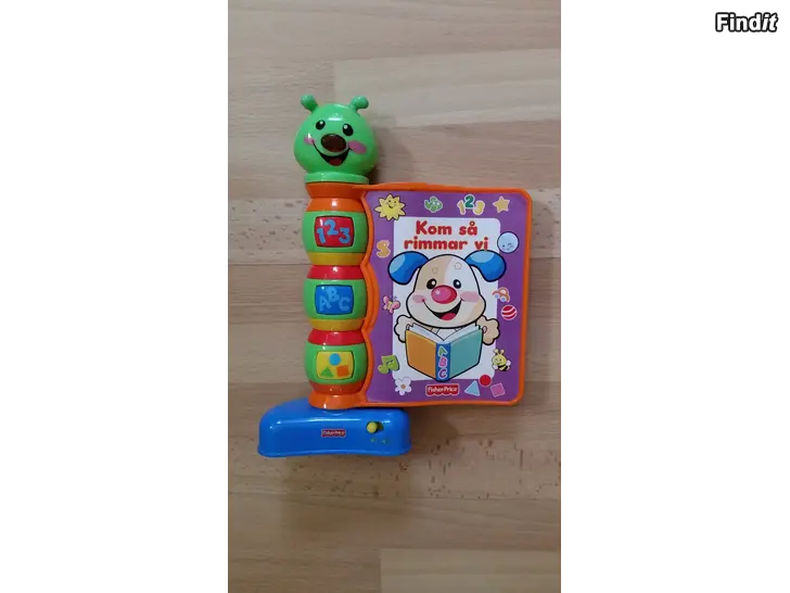 Myydään Fisher Price Kom så rimmar vi  -opettava laulava kirja ruotsinkielinen