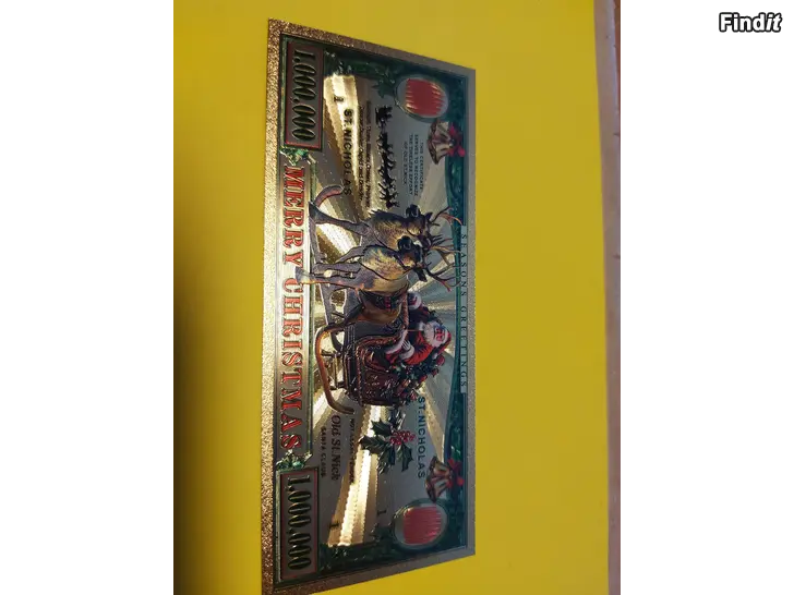 Säljes Vacker förgylld julsedel B