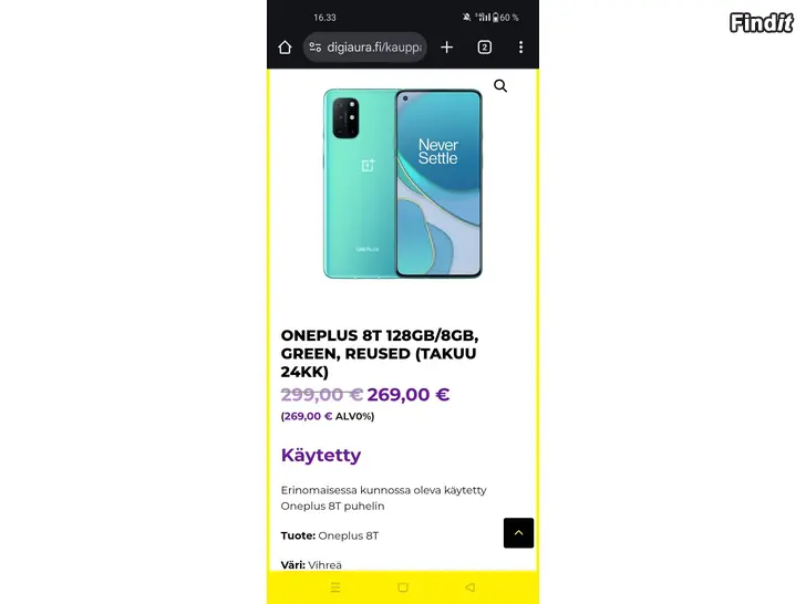 Myydään OnePlus 8t 5g ab 2003