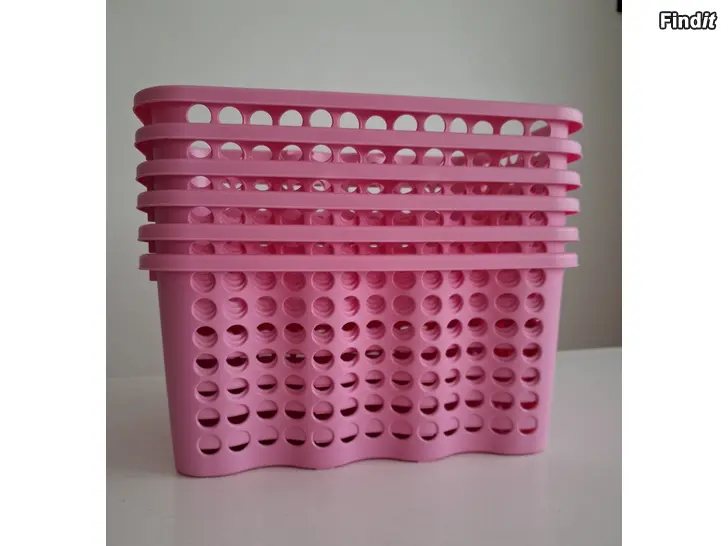 Säljes rosa förvaringslådor