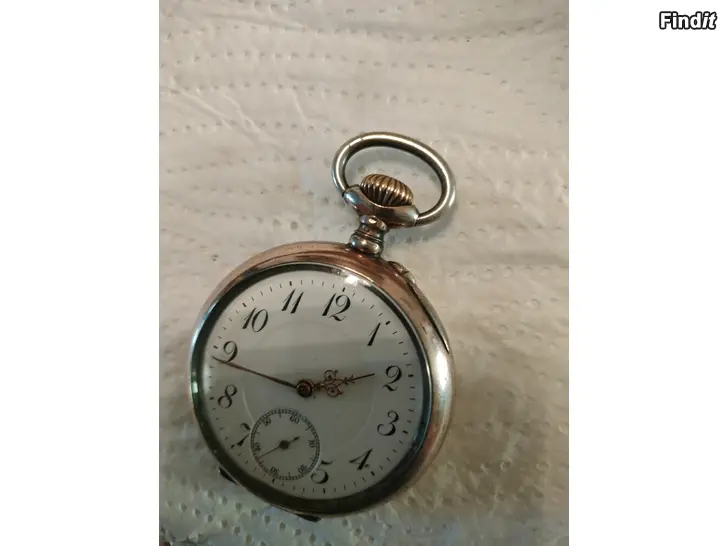 Säljes Taskukello Helsin hopea kuorinen