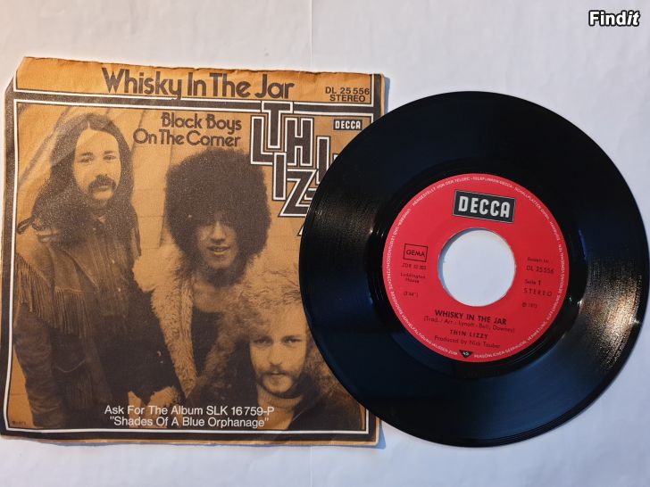 Säljes Thin Lizzy, Whisky in the jar. Vinyl Singel