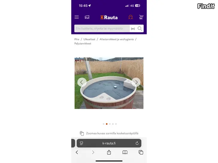 Myydään Lämpökansi yleismalli Kaira kelluva- halk. 170cm, uusi