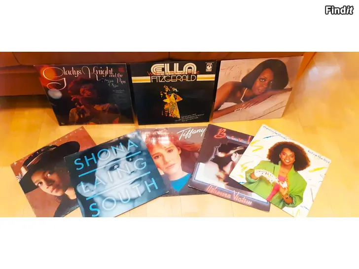 Myydään LP-levyjä Gladys Knight Ella Fitzgerald Paula Abdul Olivia Newton-John yms