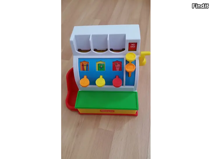 Myydään Fisher Price kassakone ja 6 kolikkoa -hinta 12e