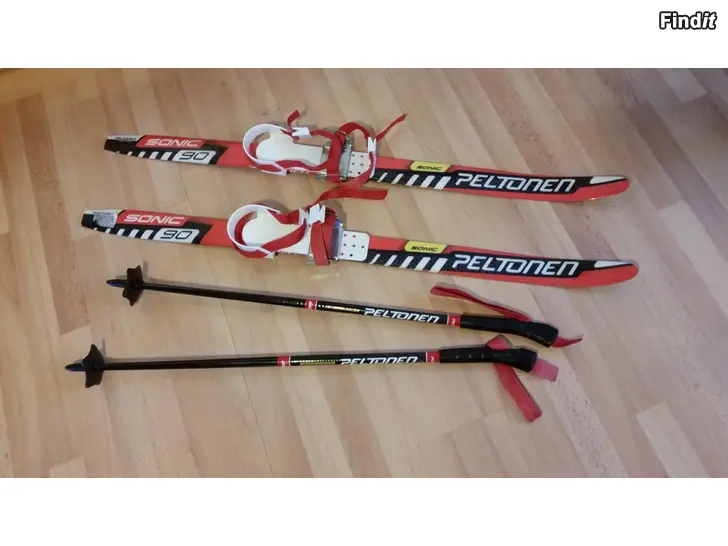 Myydään Peltonen Sonic 90cm lasten suksipaketti -hinta 22e