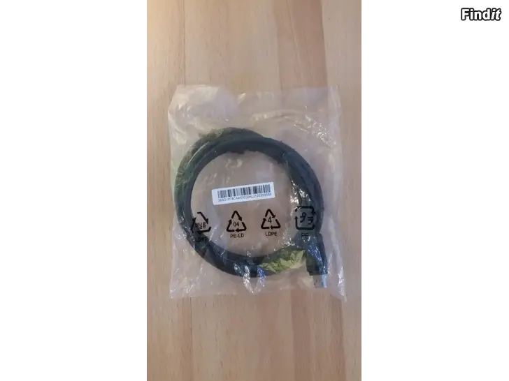 Myydään DisplayPort - DisplayPort kaapeli noin 1.8m musta uusi -hinta 4e