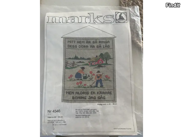 Säljes Gamla korsstygnsmönster