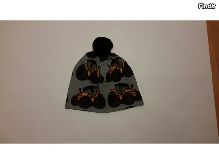 Säljes Lasten traktoripipo harmaa-oranssi joustinneule 2e