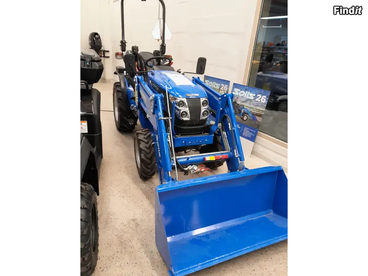 Myydään Gårdstraktor Solis 26 med frontlastare
