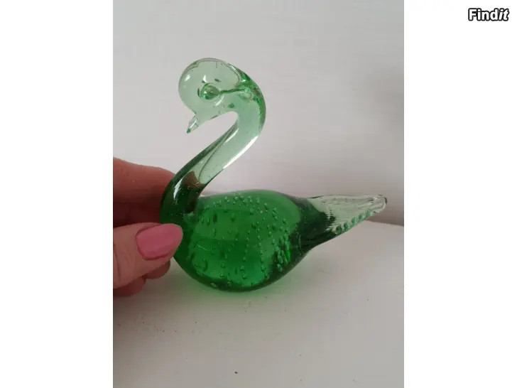 Säljes Vintage Glas svan