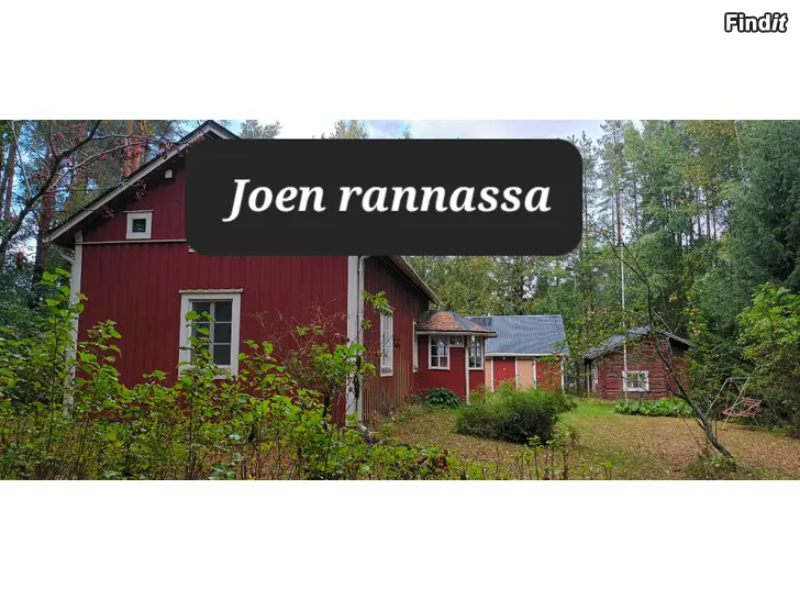 Säljes Joen rannassa hirsirunkoinen talo