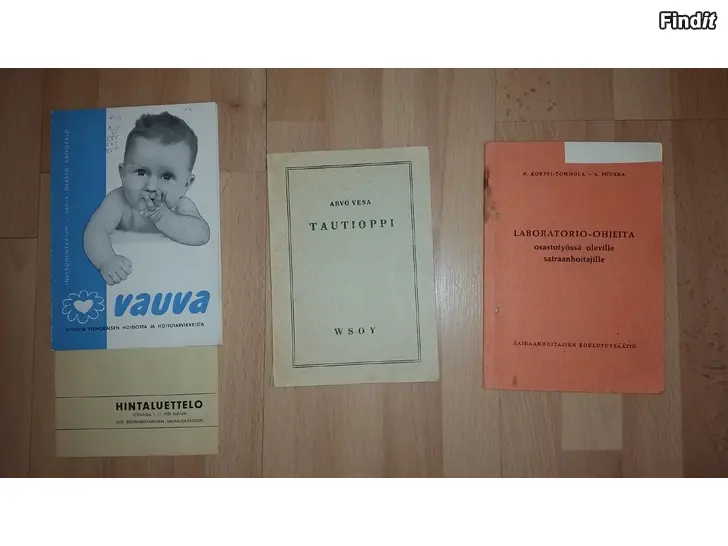 Myydään Kätilöopiskelijan oppikirjat 1940-1960-luku