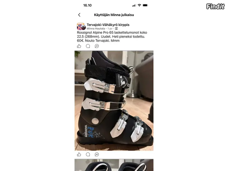 Myydään ROSSINGOL ALPINE PRO 65