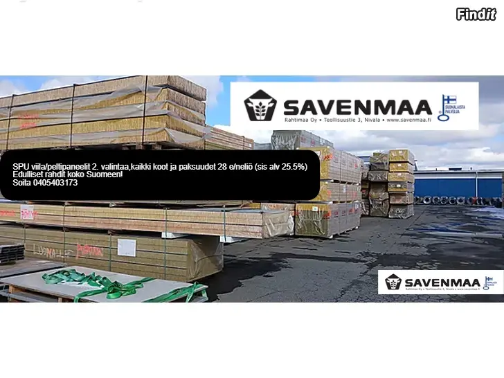 Myydään Sandwich-elementit toimitukset suoraan tehtaalta koko Suomeen