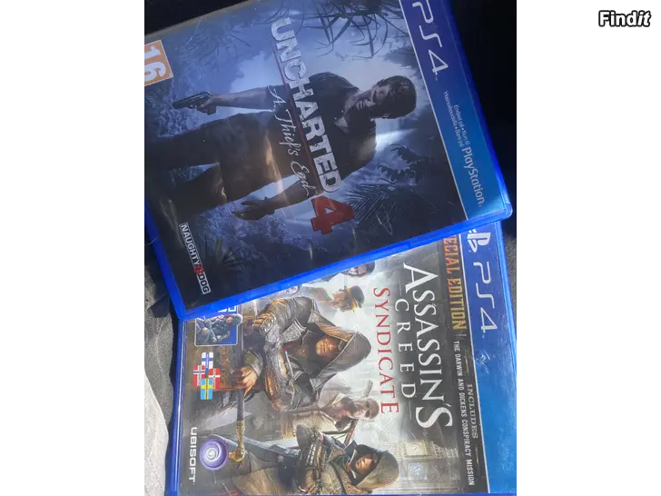 Myydään Assasins creed syndicate,uncharted 4 ps4