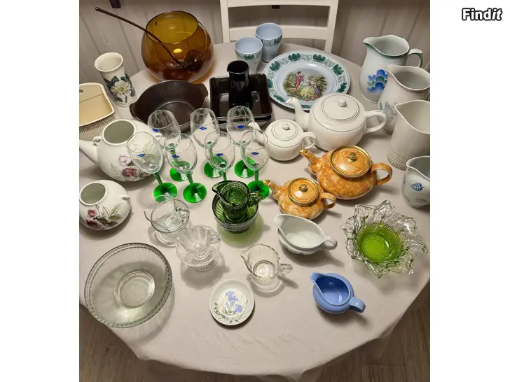 Myydään Arabia, Riihimäen lasi, Nuutajärvi, Humppila porslin och glas