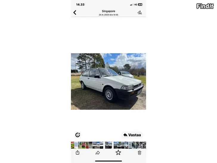 Myydään Toyota Corolla -85 museorekisteröity