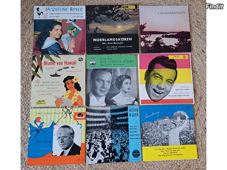 Säljes Singlar, 50- och 60-talet, från Sverige och världen, i väldigt gott skick. För den finsmakade