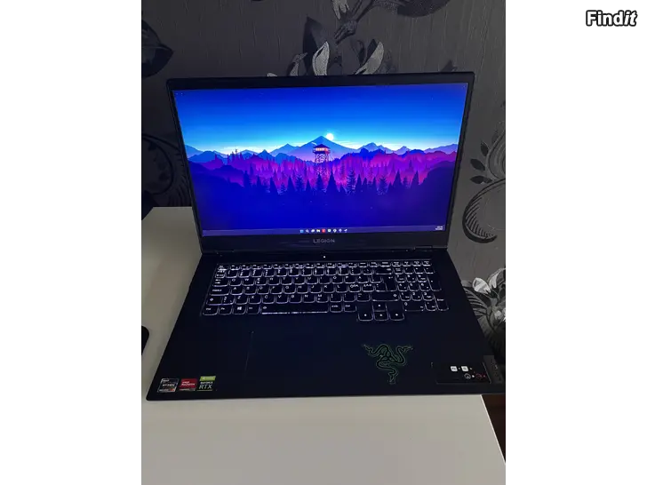 Myydään Lenovo Legion pelikannettava 17.3 Ryzen 7 RTX 3070