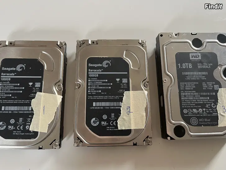 Säljes 1tb hårdskivor