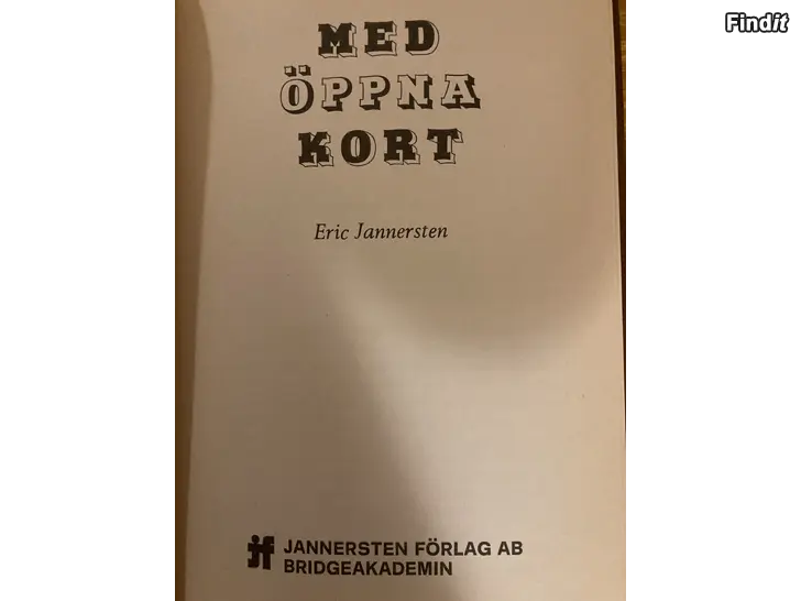 Myydään Boken Med öppna kort - 110 st bridgeproblem