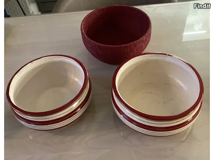 Säljes Skålar och dekorationer för julblomsarrangemang